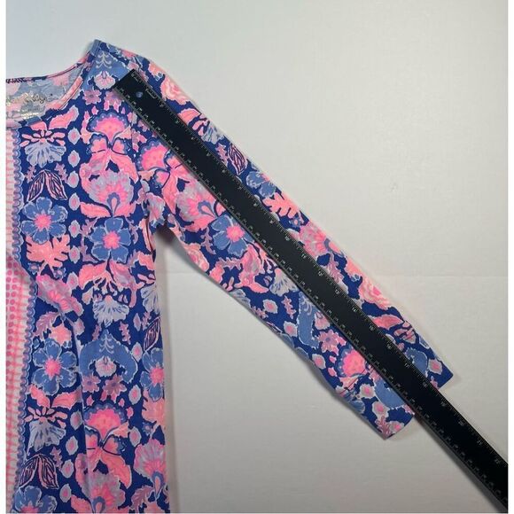 Lilly Pulitzer Marlowe Iris Blue Werk It PimaCotton FloralDress Size Extra Small - Picture 7 of 9